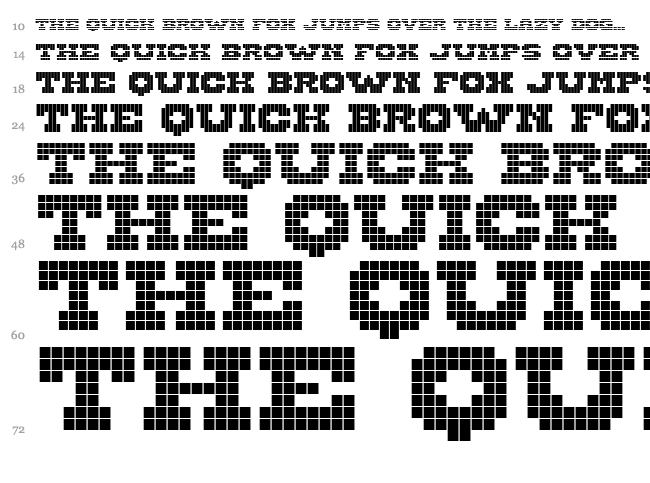 Wild West Pixel font waterfall